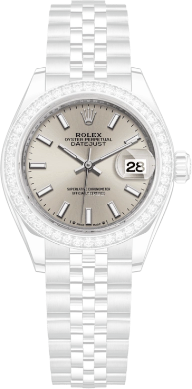 Rolex,Lady-Datejust 28mm,28mm,White Gold,Oystersteel,Silver,Automatic,Day,55hours,279384RBR,279384RBR-0007