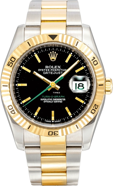 Rolex Datejust 36 116263 Turn-O-Graph black Oyster Green Hand