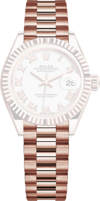 Rolex,Lady-Datejust 28mm,28mm,Everose Gold,White,Automatic,Day,55hours,279175,279175-0021