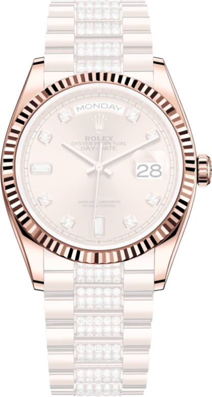 Rolex,Day-Date 36 36mm,36mm,Rose Gold,Pink,Automatic,Date,Day,128235,128235-0019