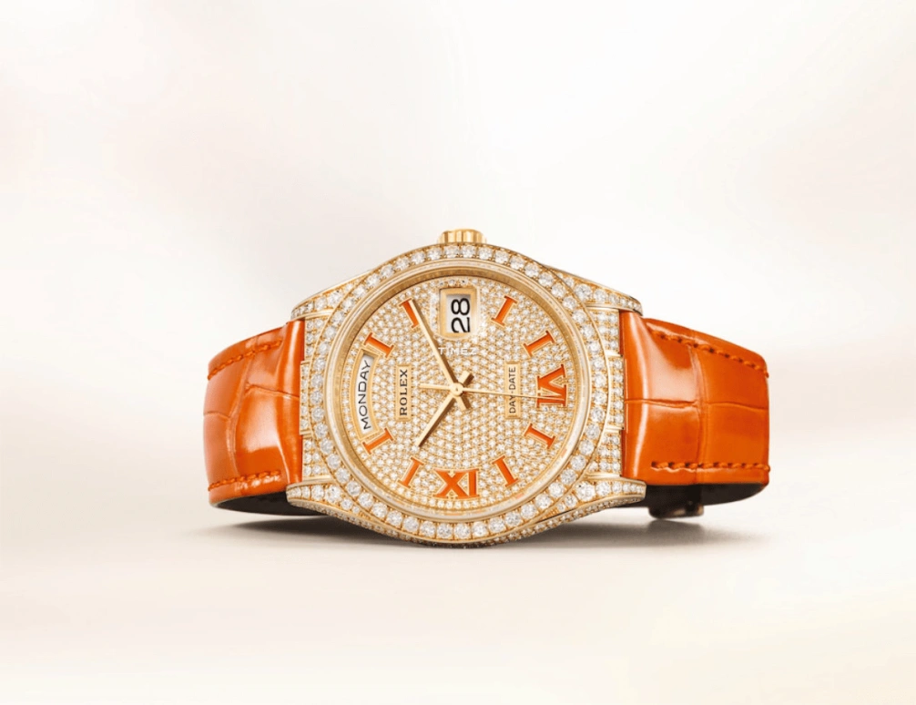 Rolex,Day-Date 36 36mm,36mm,Yellow Gold,Silver,Gold,Automatic,Date,Day,Neymar da Silva Santos Júnior,128158RBR,128158RBR-0002