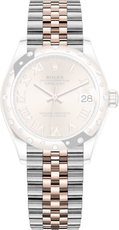 Rolex,Datejust 31 31mm,31mm,Rose Gold,Stainless Steel,Rose,Automatic,Day,55hours,278341RBR,278341RBR-0006