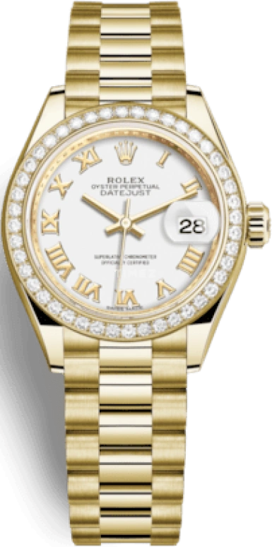 Rolex,Lady-Datejust 28mm,28mm,Yellow Gold,White,Automatic,Day,55hours,279138RBR,279138RBR-0031