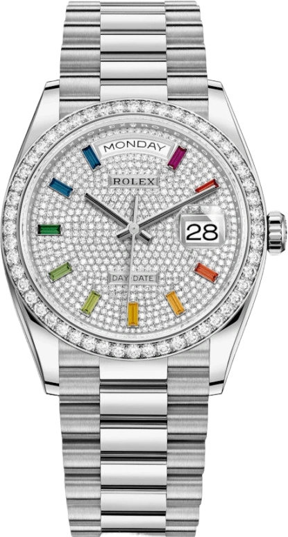 Rolex,Day-Date 36 36mm,36mm,White Gold,Automatic,Date,Day,128349RBR,128349RBR-0006