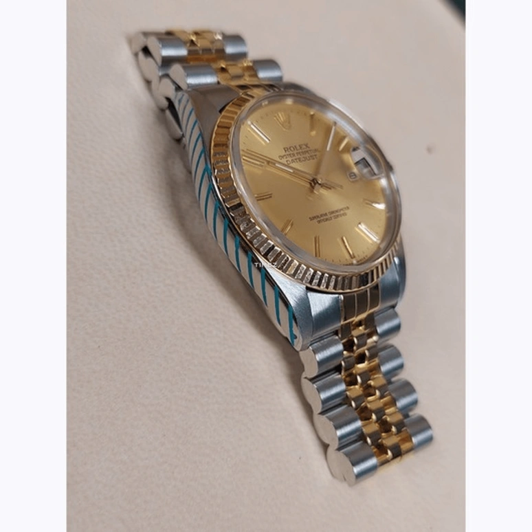 Rolex,Datejust 36 36mm,36mm,Yellow Gold,Stainless Steel,Champagne,Automatic,Day,50hours,16013 Jubilee