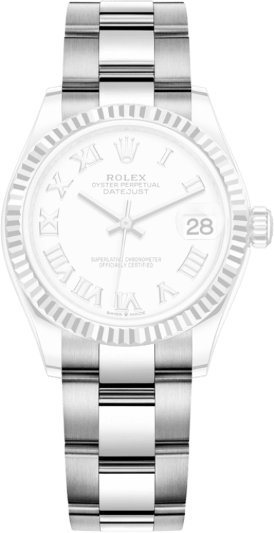 Rolex,Datejust 31 31mm,31mm,White Gold,Stainless Steel,White,Automatic,Day,55hours,278274,278274-0009