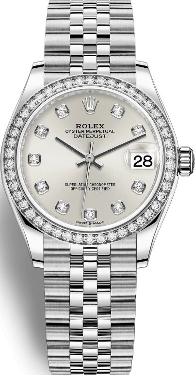 Rolex,Datejust 31 31mm,31mm,White Gold,Stainless Steel,Silver,Automatic,Day,55hours,278384RBR,278384RBR-0034
