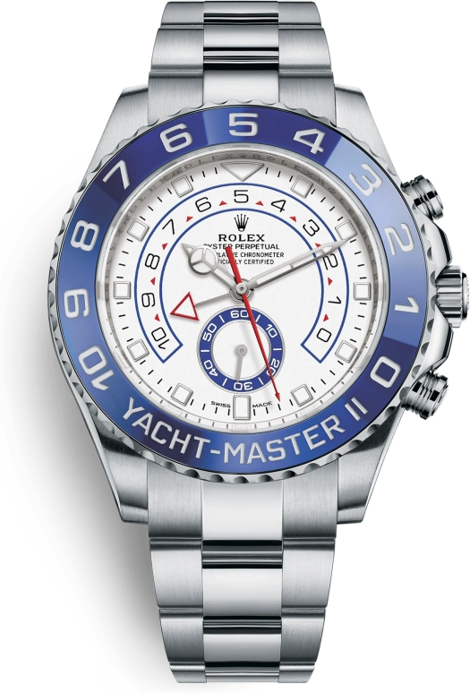 Rolex,Yacht-Master 44mm,44mm,Stainless Steel,White,Automatic,Countdown,Chronograph,Day,Column Wheel,72hours,In-house Caliber,116680,116680-0002
