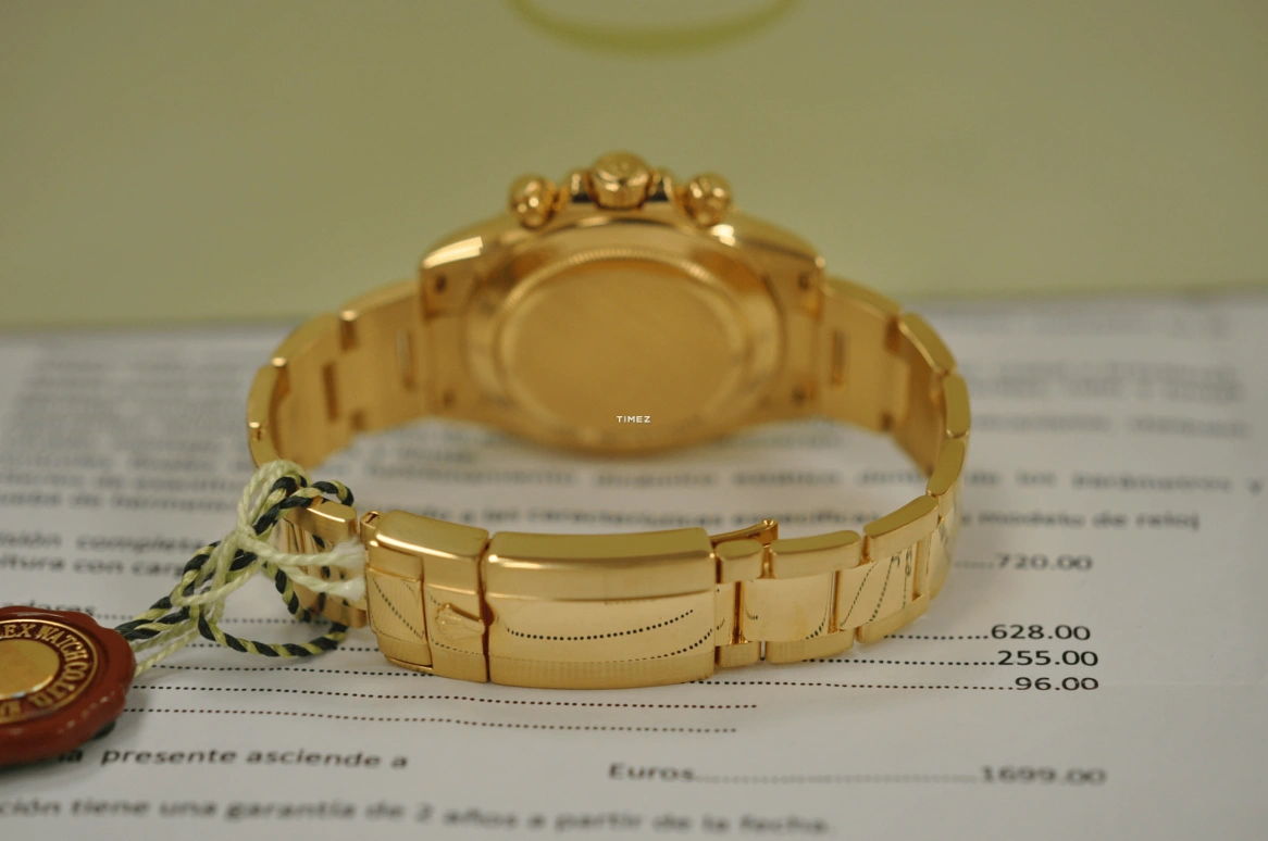 Rolex,Daytona 40mm,40mm,Yellow Gold,Black,Automatic,Chronograph,72hours,116528,116528-0039