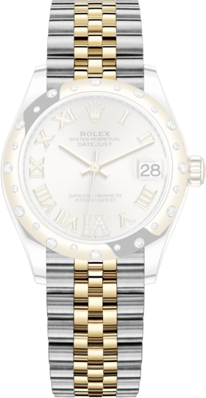 Rolex,Datejust 31 31mm,31mm,Yellow Gold,Stainless Steel,Silver,Automatic,Day,55hours,278343RBR,278343RBR-0004