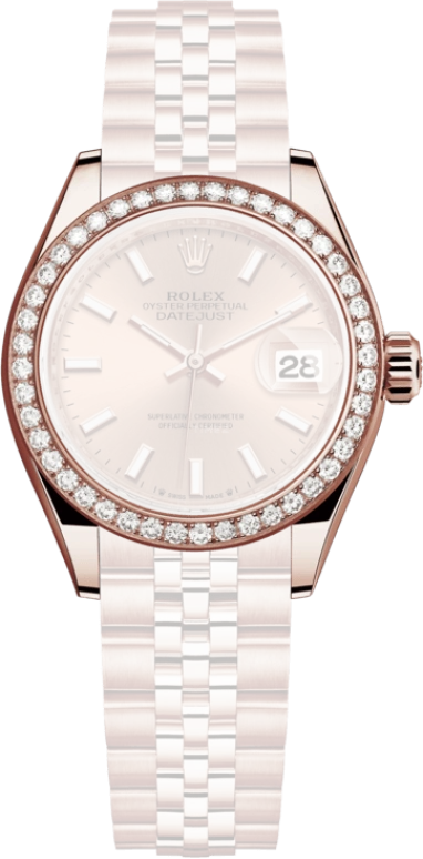 Rolex,Lady-Datejust 28mm,28mm,Everose Gold,Pink,Automatic,Day,55hours,279135RBR,279135RBR-0026