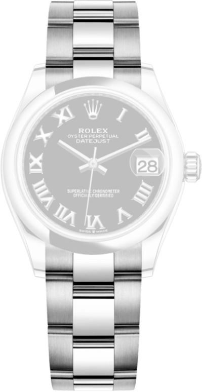 Rolex,Datejust 31 31mm,31mm,Stainless Steel,Black,Automatic,Day,55hours,278240,278240-0001