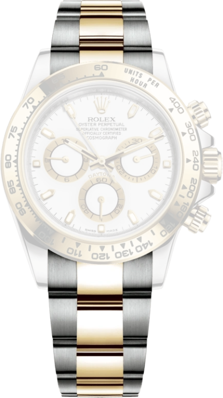 Rolex,Daytona 40mm,40mm,Yellow Gold,Stainless Steel,White,Automatic,Chronograph,Column Wheel,116503,116503-0001