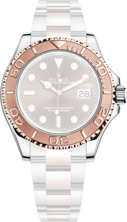 Rolex,Yacht-Master 40mm,40mm,Rose Gold,Stainless Steel,Brown,Automatic,Day,70hours,126621,126621-0001