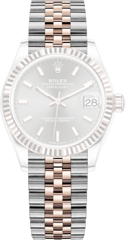 Rolex,Datejust 31 31mm,31mm,Rose Gold,Stainless Steel,Grey,Automatic,Day,55hours,278271,278271-0018