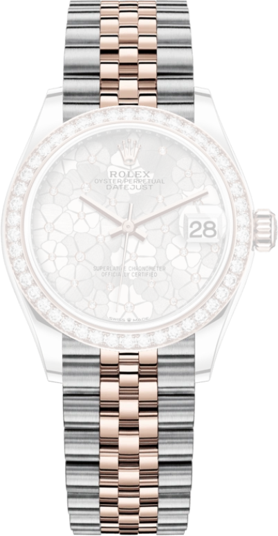 Rolex,Datejust 31 31mm,31mm,Rose Gold,Stainless Steel,Silver,Automatic,Day,55hours,278381RBR,278381RBR-0032