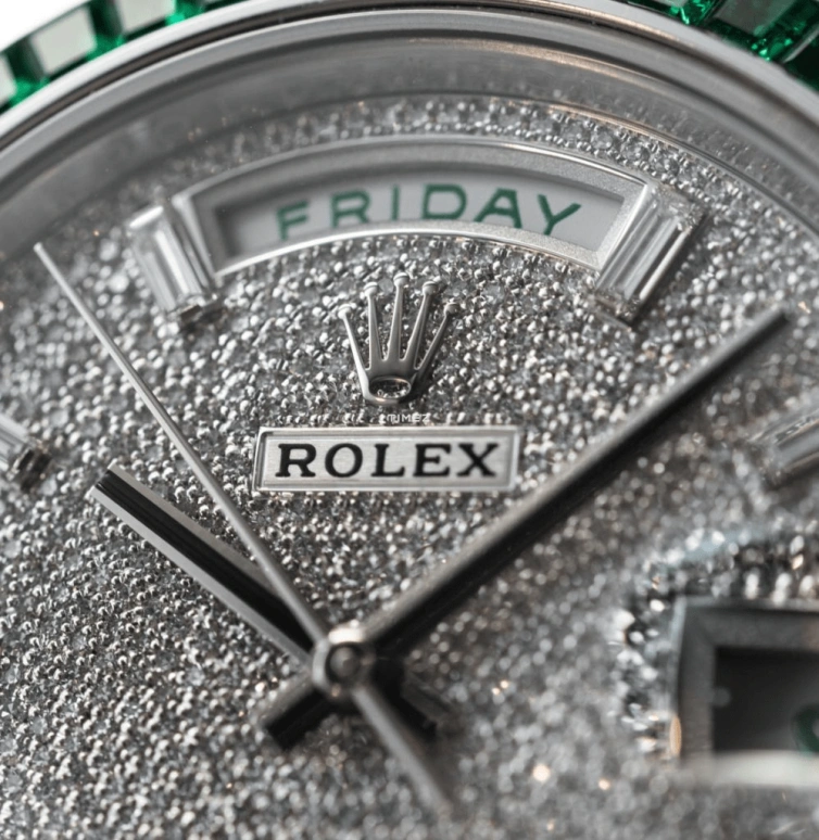 Rolex,Day-Date 40 40mm,40mm,Platinum,Silver White,Automatic,Date,Day,Mirka Federer,228396TEM