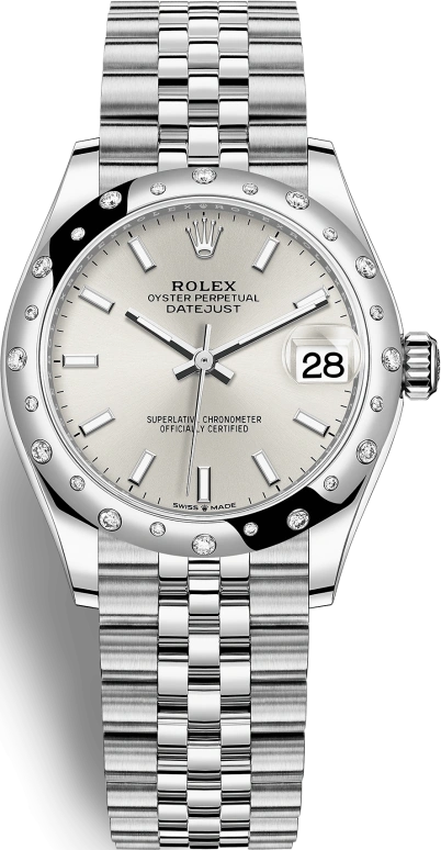 Rolex,Datejust 31 31mm,31mm,White Gold,Stainless Steel,Silver,Automatic,Day,55hours,278344RBR,278344RBR-0014