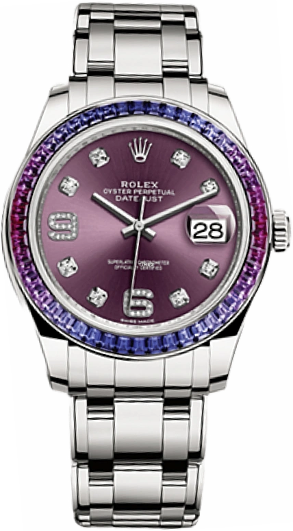 Rolex,Pearlmaster 39mm,39mm,White Gold,Purple,Automatic,Day,70hours,Drake,86349SAFUBL,86349SAFUBL-0002