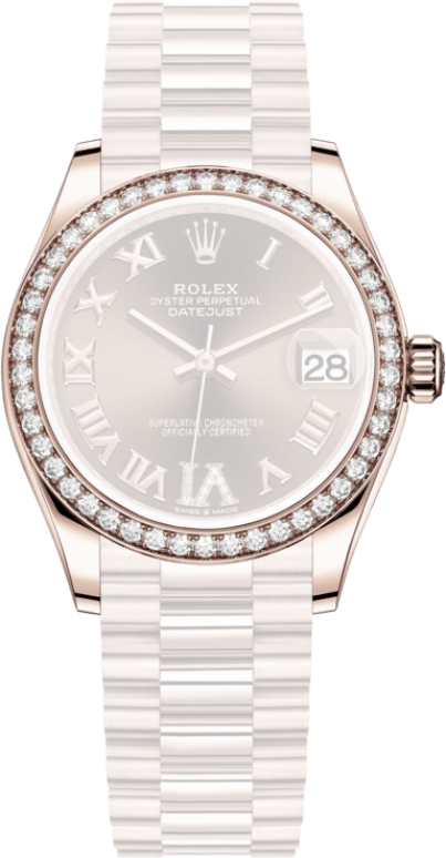 Rolex,Datejust 31 31mm,31mm,Rose Gold,Brown,Automatic,Day,55hours,278285RBR,278285RBR-0016