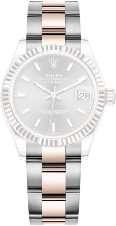 Rolex,Datejust 31 31mm,31mm,Rose Gold,Stainless Steel,Grey,Automatic,Day,55hours,278271,278271-0017