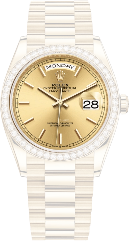 Rolex,Day-Date 36 36mm,36mm,Yellow Gold,Champagne,Automatic,Date,Day,128348RBR,128348RBR-0026