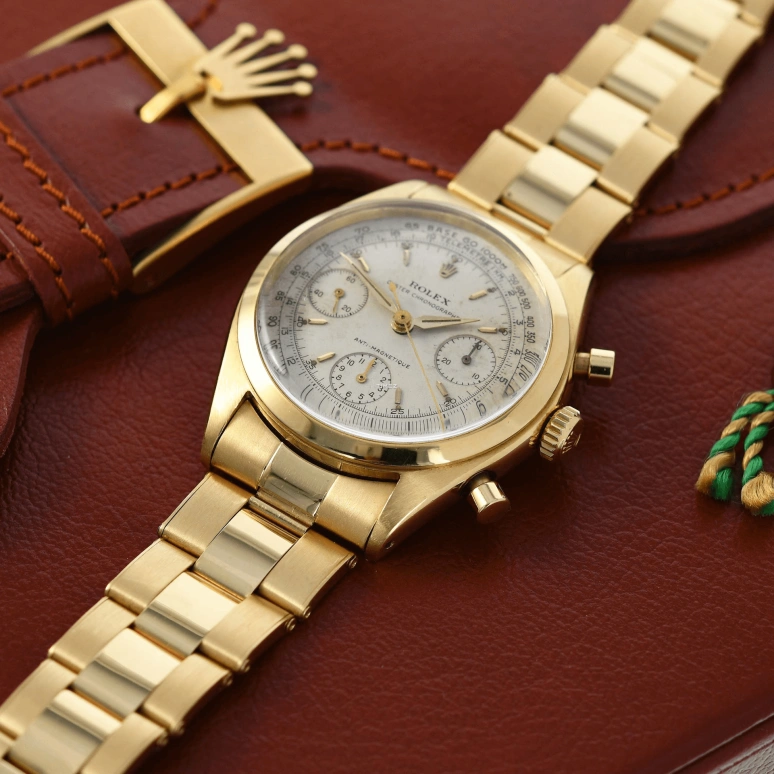 Rolex,Daytona 36mm,36mm,Yellow Gold,Silver White,White,Handwound,Chronograph,In-house Caliber,6234 Yellow Gold