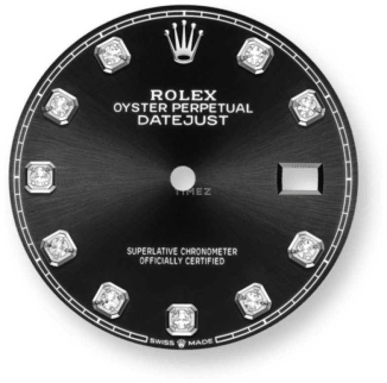 Rolex,Datejust 36 36mm,36mm,White Gold,Stainless Steel,Black,Automatic,Day,70hours,126284RBR,126284RBR-0019