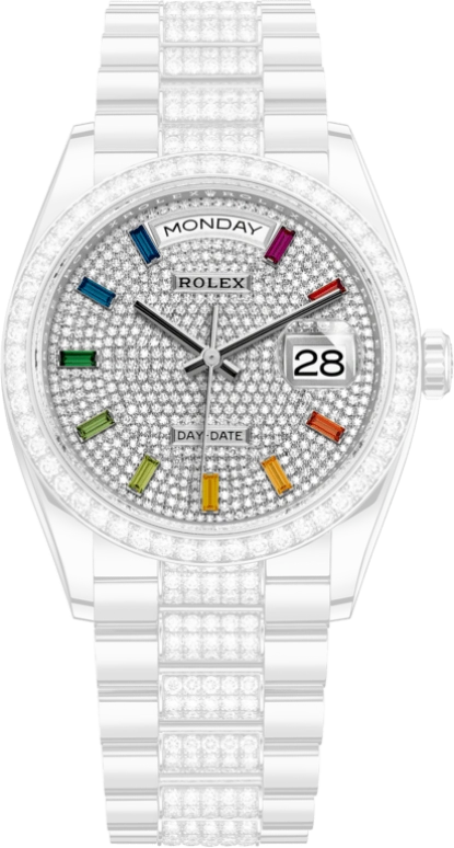 Rolex,Day-Date 36 36mm,36mm,White Gold,Automatic,Date,Day,128349RBR,128349RBR-0012