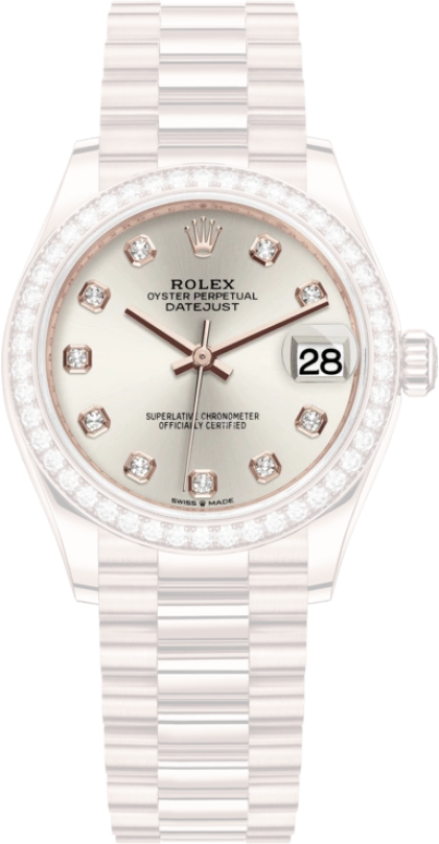 Rolex,Datejust 31 31mm,31mm,Rose Gold,Silver,Automatic,Day,55hours,278285RBR,278285RBR-0030