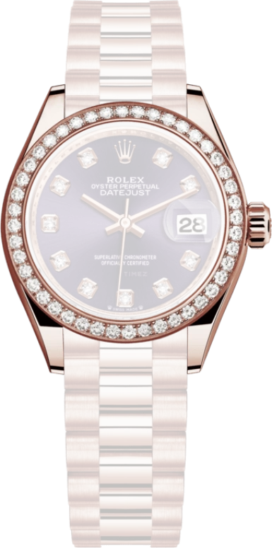 Rolex,Lady-Datejust 28mm,28mm,Rose Gold,Purple,Automatic,Day,55hours,279135RBR,279135RBR-0020