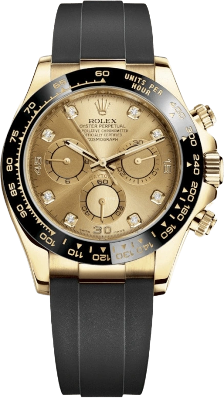Rolex,Daytona 40mm,40mm,Ceramic,Yellow Gold,Champagne,Automatic,Chronograph,Column Wheel,116518LN,116518LN-0044