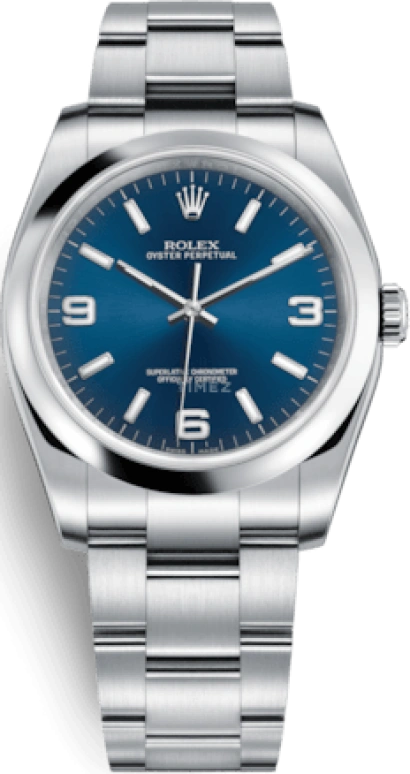 Rolex,Oyster Perpetual 36mm,36mm,Stainless Steel,Blue,Automatic,48hours,In-house Caliber,116000,116000-0002