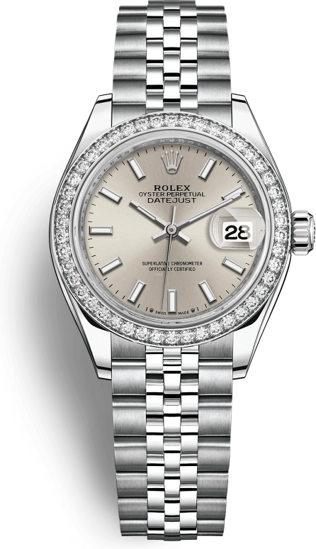 Rolex,Lady-Datejust 28mm,28mm,White Gold,Oystersteel,Silver,Automatic,Day,55hours,279384RBR,279384RBR-0007