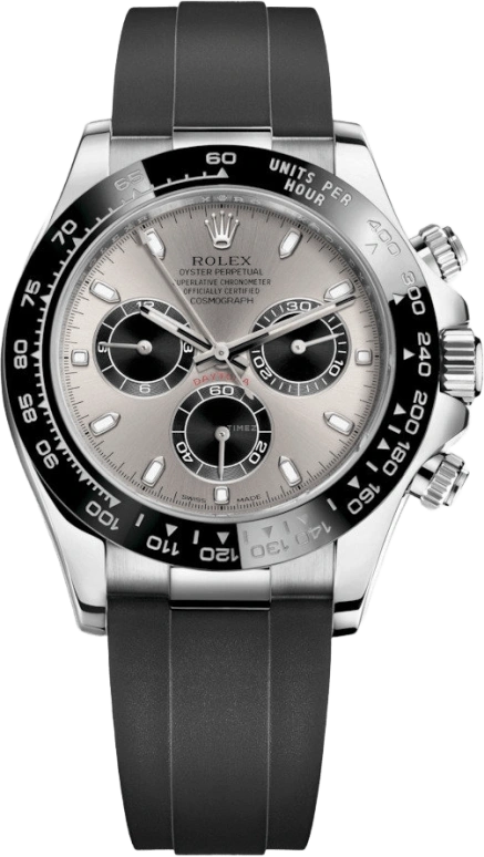 Rolex,Daytona 40mm,40mm,Ceramic,White Gold,Silver,Automatic,Chronograph,Column Wheel,116519LN,116519LN-0027