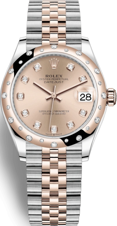 Rolex,Datejust 31 31mm,31mm,Rose Gold,Stainless Steel,Rose,Automatic,Day,55hours,278341RBR,278341RBR-0024