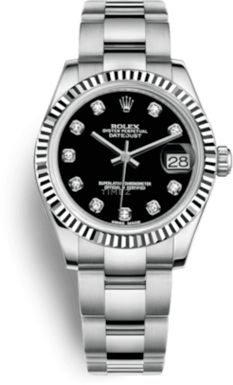 Rolex,Datejust 31 31mm,31mm,Oystersteel,White Gold,Black,Automatic,Day,48hours,178274,178274-0058