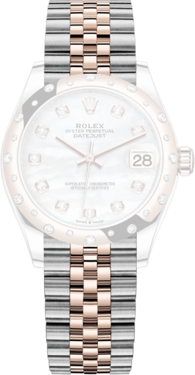 Rolex,Datejust 31 31mm,31mm,Rose Gold,Stainless Steel,White,Automatic,Day,55hours,278341RBR,278341RBR-0026