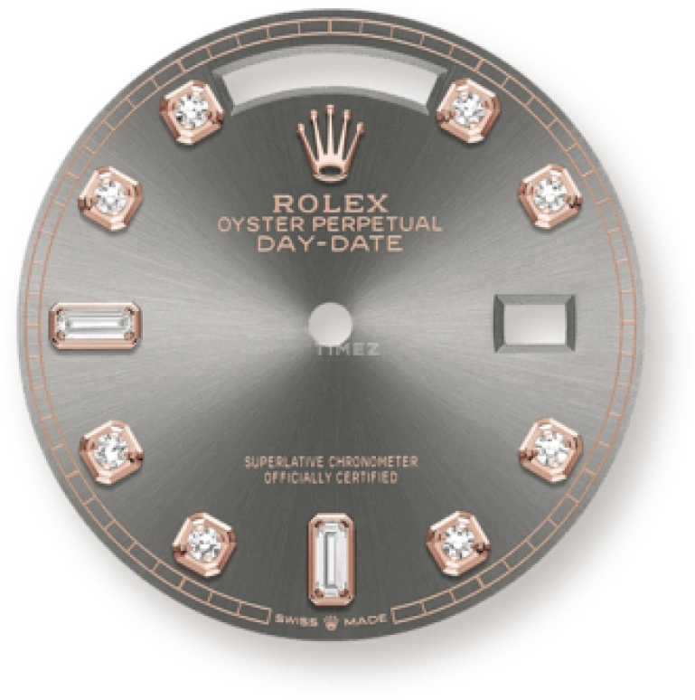 Rolex,Day-Date 36 36mm,36mm,Rose Gold,Grey,Automatic,Date,Day,128345RBR,128345RBR-0052