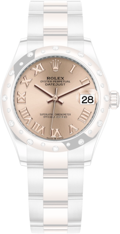 Rolex,Datejust 31 31mm,31mm,Rose Gold,Stainless Steel,Rose,Automatic,Day,55hours,278341RBR,278341RBR-0005