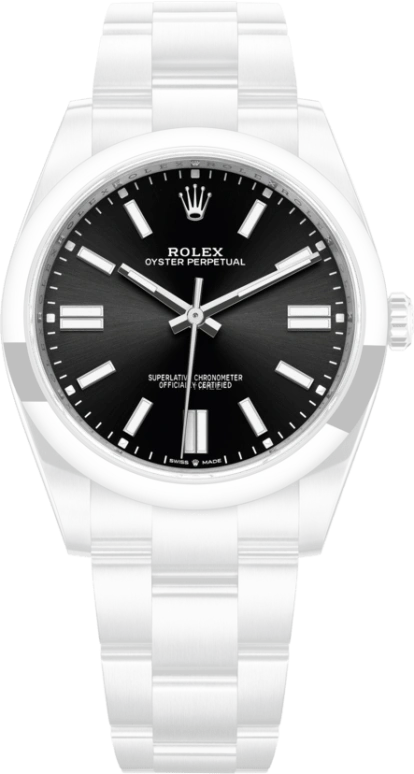 Rolex,Oyster Perpetual 41mm,41mm,Stainless Steel,Black,Automatic,70hours,In-house Caliber,124300,124300-0002