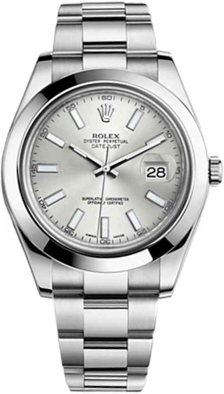 Rolex,Datejust II 41mm,41mm,Oystersteel,Silver,Automatic,Day,48hours,116300,116300-0007