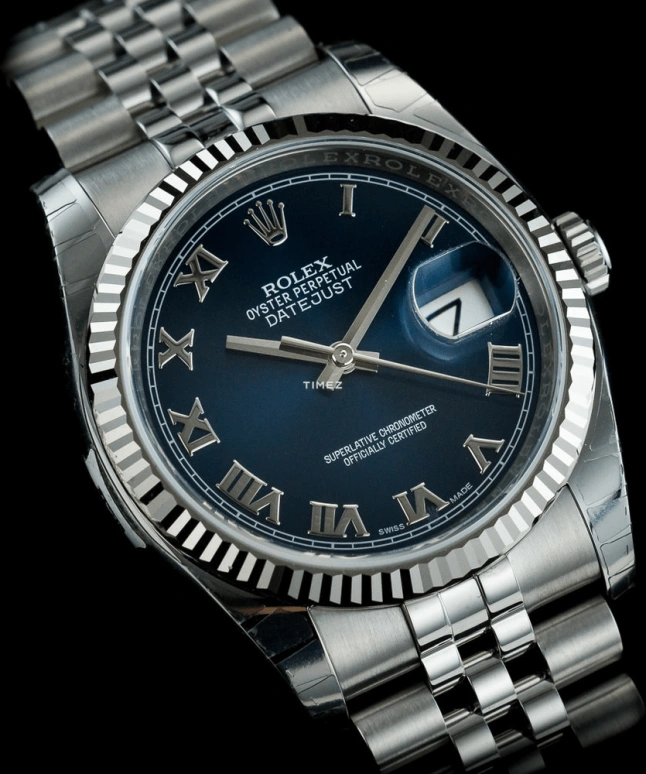 Rolex,Datejust 36 36mm,36mm,Stainless Steel,White Gold,Blue,Automatic,Day,48hours,116234,116234-63200 blue