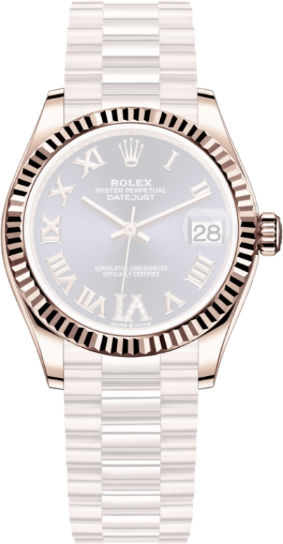 Rolex,Datejust 31 31mm,31mm,Rose Gold,Purple,Automatic,Day,55hours,278275,278275-0029