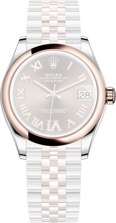 Rolex,Datejust 31 31mm,31mm,Rose Gold,Stainless Steel,Brown,Automatic,Day,55hours,278241,278241-0004