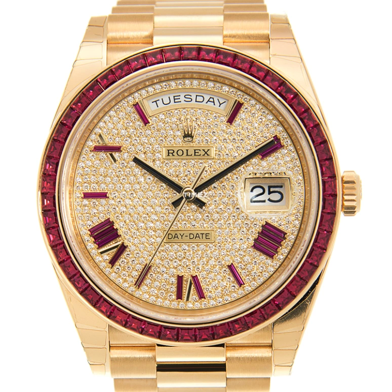 Rolex,Day-Date 36 40mm,40mm,Yellow Gold,Gold,Automatic,Date,Day,ruby,228398TRU,228398TRU-0002