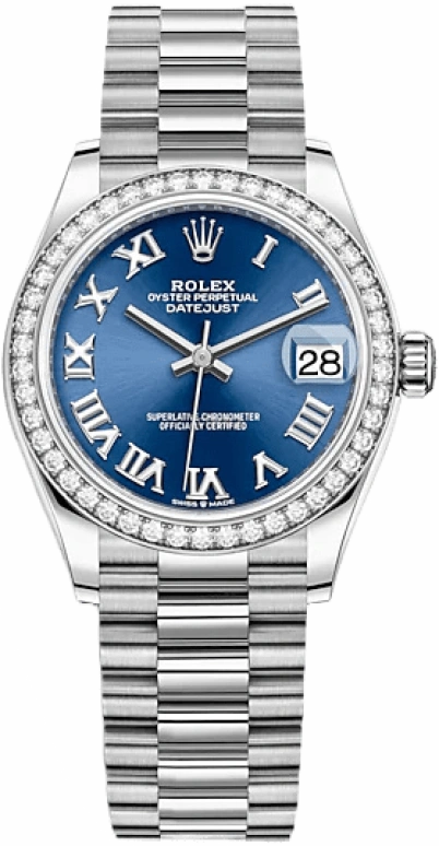 Rolex,Datejust 31 31mm,31mm,White Gold,Blue,Automatic,Day,55hours,278289RBR,278289RBR-0023