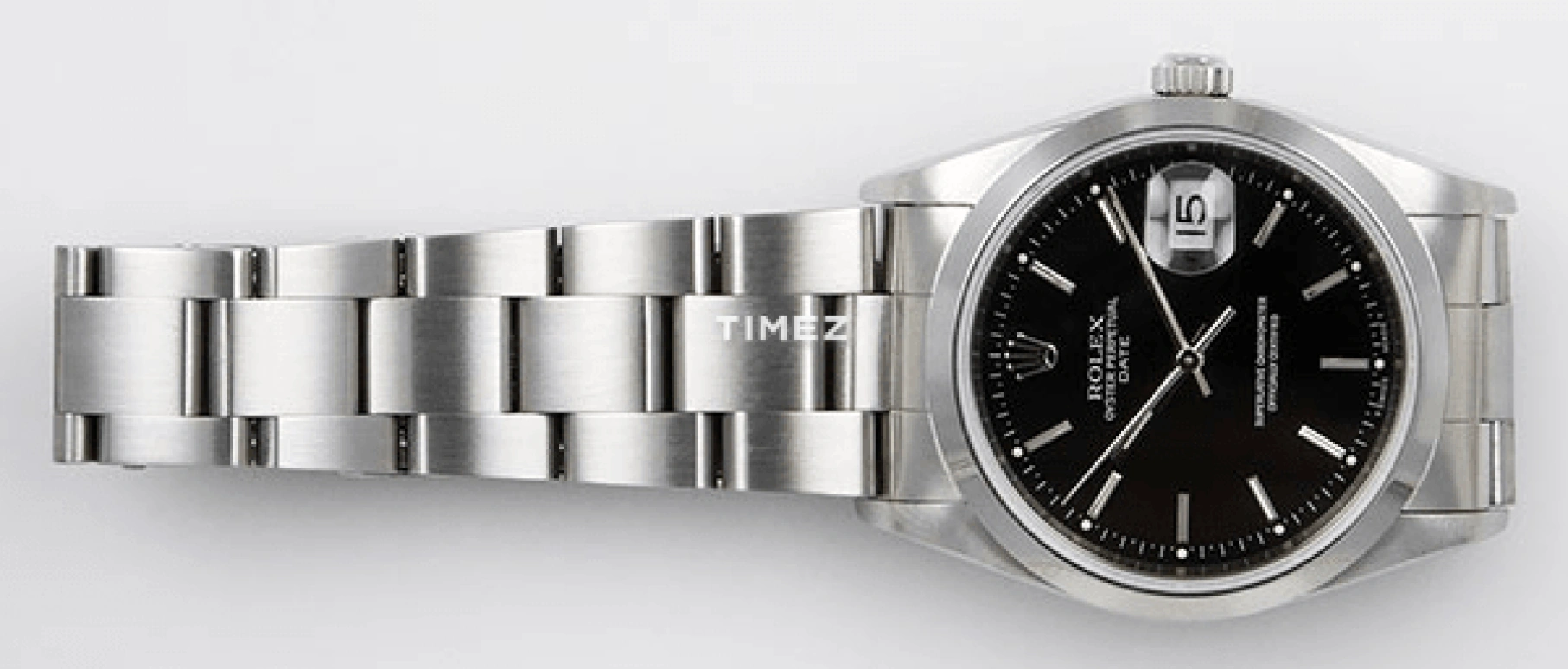 Rolex,Date 34mm,34mm,Stainless Steel,Black,Automatic,Day,48hours,15200 Black