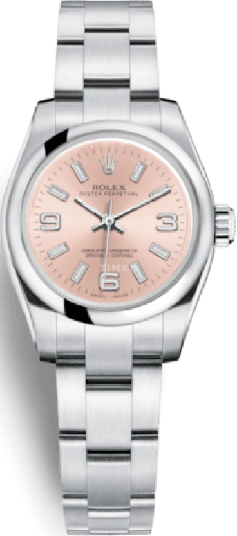Rolex,Oyster Perpetual 26mm,26mm,Stainless Steel,Pink,Automatic,48hours,In-house Caliber,176200,176200-0004