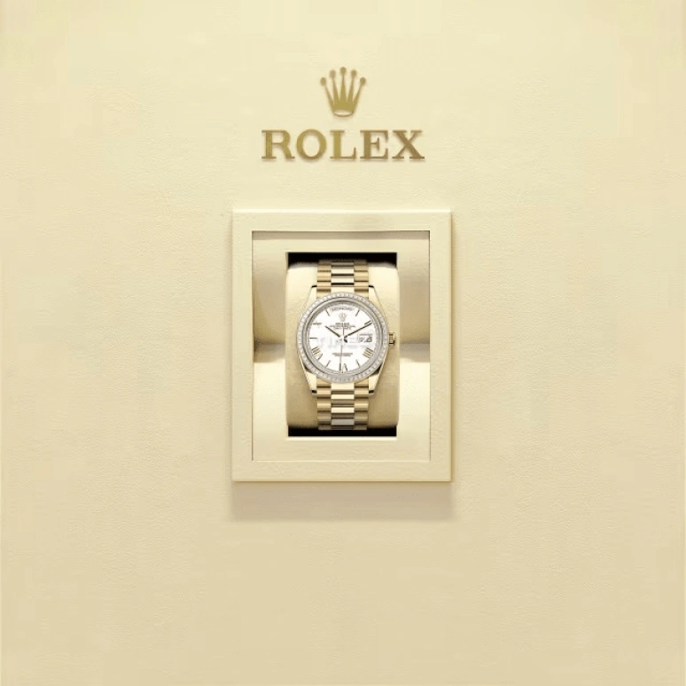 Rolex,Day-Date 36 36mm,36mm,Yellow Gold,White,Automatic,Date,Day,128398TBR,128398TBR-0026